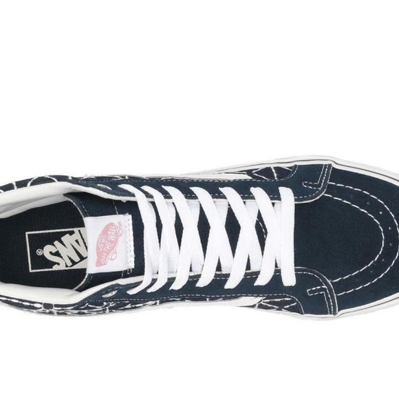 VANS Sk8 Hi Slim (Quilted Denim) Dress Blues Zephyr White Womens Sneakers - Picture 5 of 5